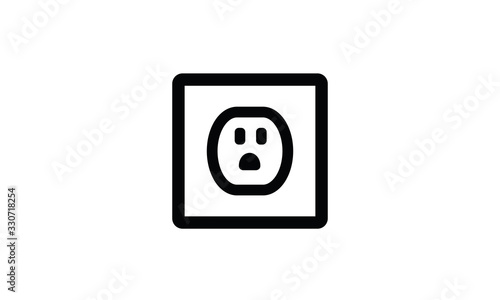 Electrical plug symbol power socket illustration
