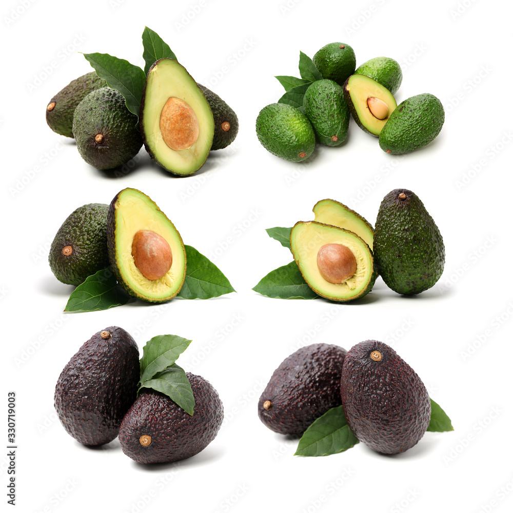 Avocado on a white background Avocado on a white background