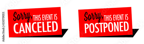This event is canceled or postponed on sticker