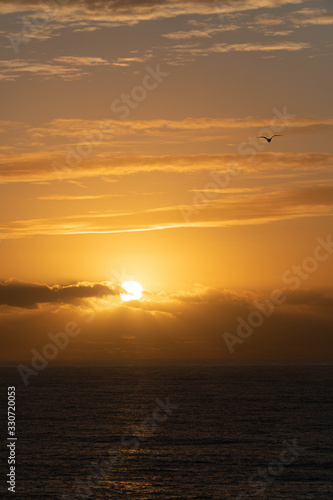 sunset over the sea