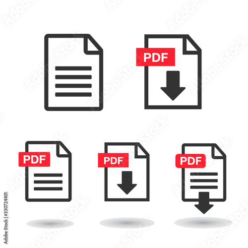 PDF file icon. pdf upload icon vector