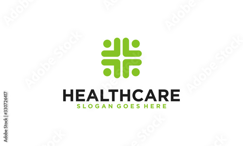 health and medical logo design elegant and simple concept 