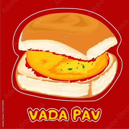 Vada Pav indian Street Food Vector