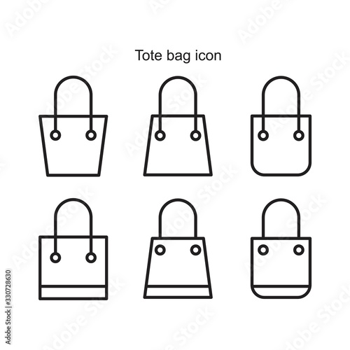 Tote bag icon template black color editable. Tote bag icon symbol Flat vector illustration for graphic and web design.