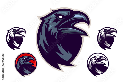 Raven vector emblem