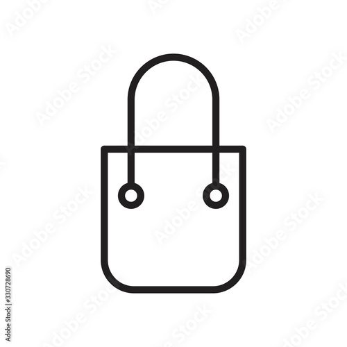 Tote bag icon template black color editable. Tote bag icon symbol Flat vector illustration for graphic and web design.