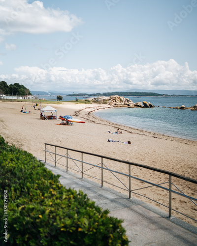 Beach in northern spain's coastline in Galicia in Summer time