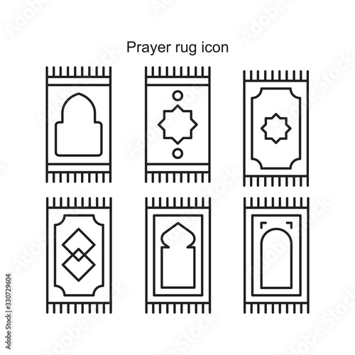 Prayer rug icon template black color editable. Prayer rug icon symbol Flat vector illustration for graphic and web design.