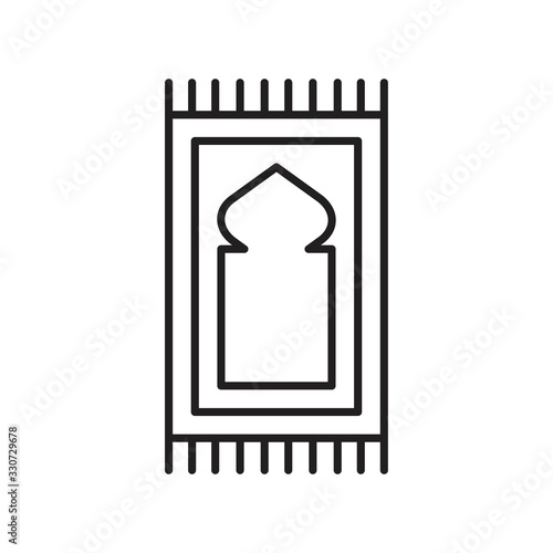 Prayer rug icon template black color editable. Prayer rug icon symbol Flat vector illustration for graphic and web design.