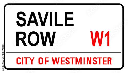 Savile Row Road Sign