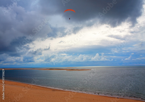 paragliding above the Atlantic Ocean