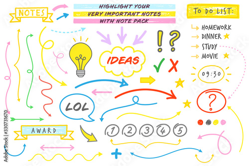 Note Taking Vector Set (Live Stroke Path)