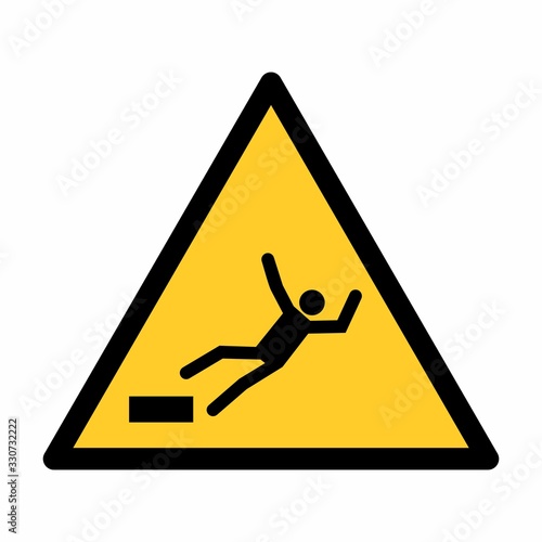 Falling hazard sign