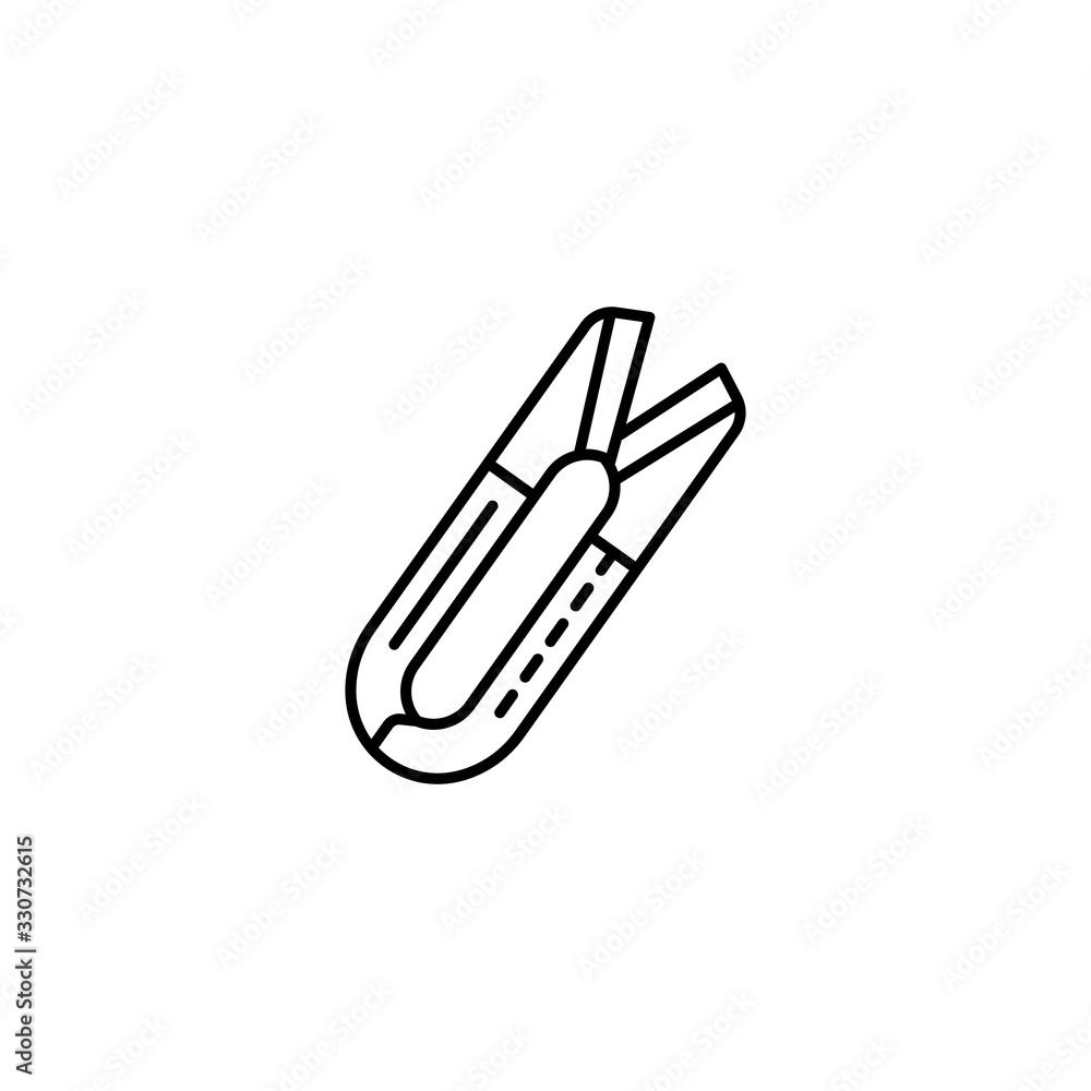 Scissors, sewing icon. Simple line, outline vector elements of tailor for ui and ux, website or mobile application Scissors, sewing icon. Simple line, outline vector elements of tailor for ui and ux, website or mobile application