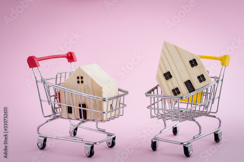 Wooden house model in the s...