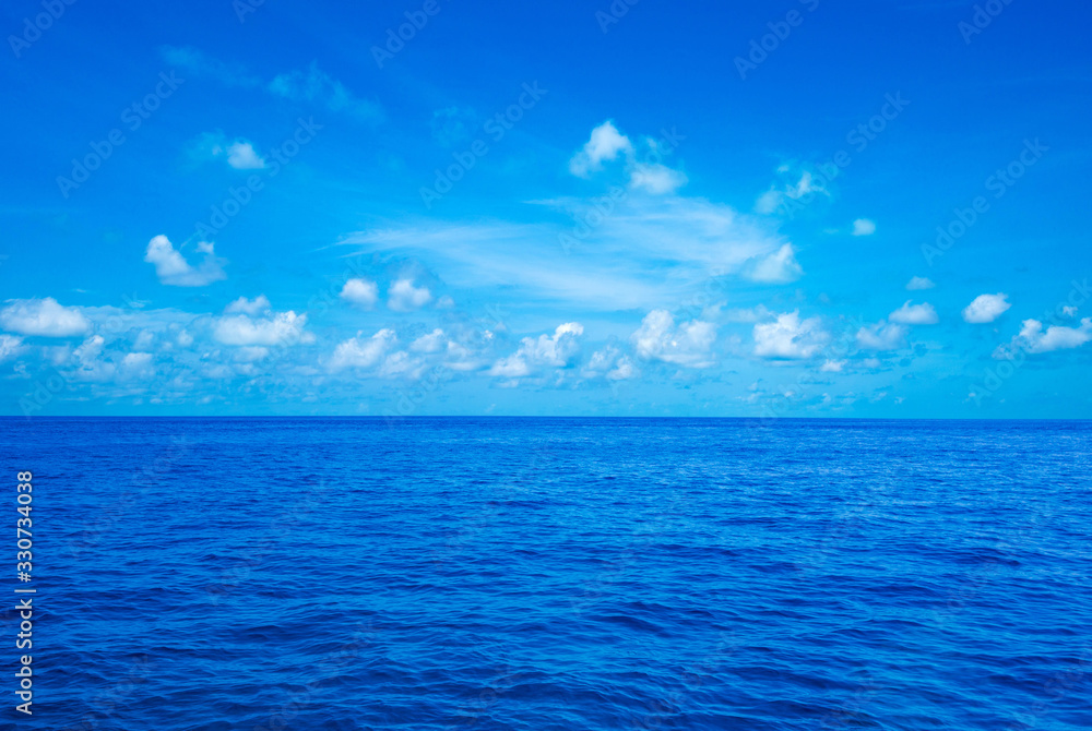 Blue sunny sea water surface