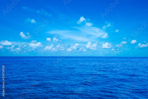 Blue sunny sea water surface © Pakhnyushchyy