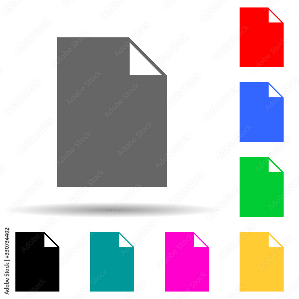 paper multi color style icon. Simple thin line, outline vector of web icons for ui and ux, website or mobile application paper multi color style icon. Simple thin line, outline vector of web icons for ui and ux, website or mobile application