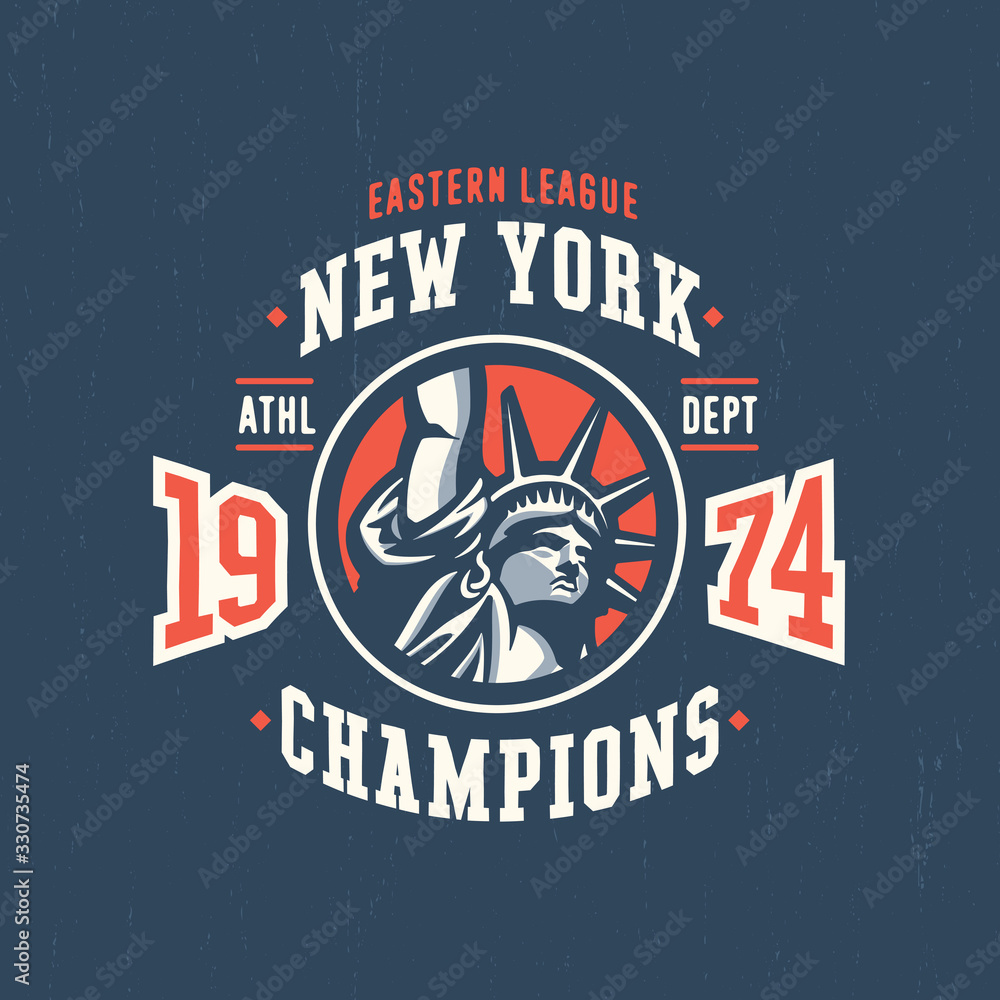 Fototapeta premium Koszulka New York Varsity Apparel Graphic.