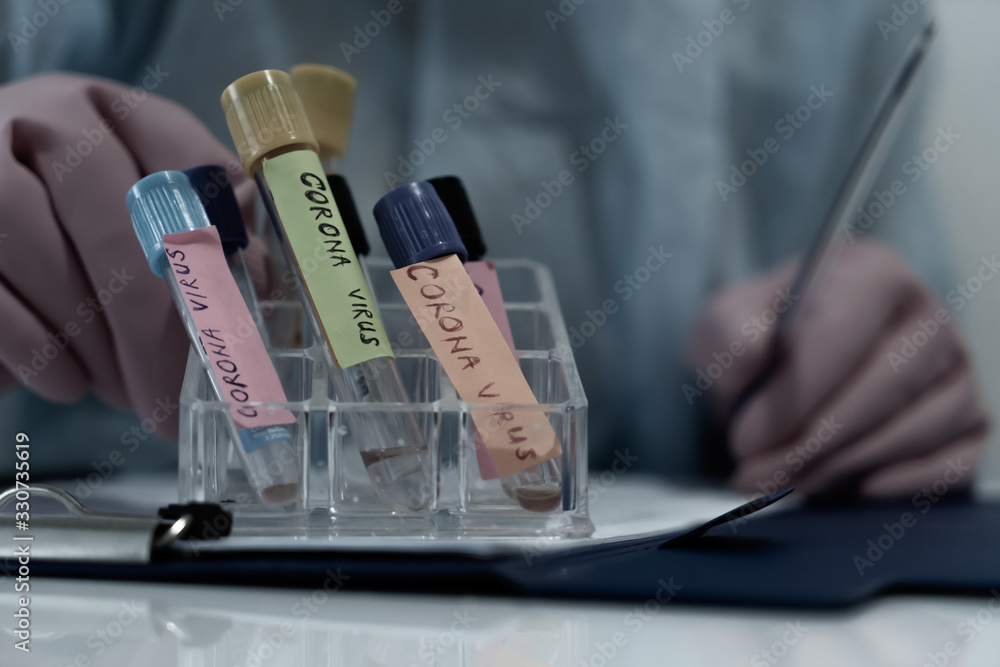 Fototapeta premium Concept of coronavirus quarantine. MERS-Cov. Novel coronavirus (2019-nCoV).