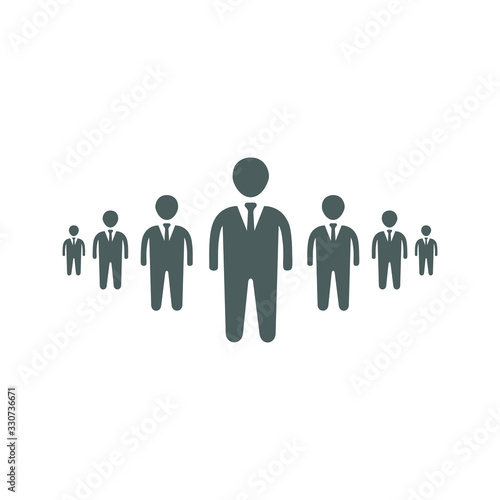 Business team  group  leadership gray icon