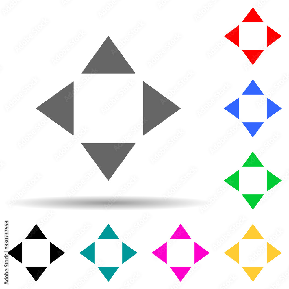 arrows of different directions multi color style icon. Simple thin line, outline vector of web icons for ui and ux, website or mobile application arrows of different directions multi color style icon. Simple thin line, outline vector of web icons for ui and ux, website or mobile application