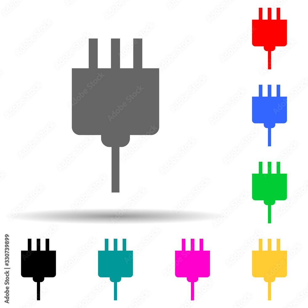 electric outlet multi color style icon. Simple thin line, outline vector of web icons for ui and ux, website or mobile application electric outlet multi color style icon. Simple thin line, outline vector of web icons for ui and ux, website or mobile application