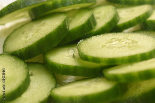 closeup view of cucumber
