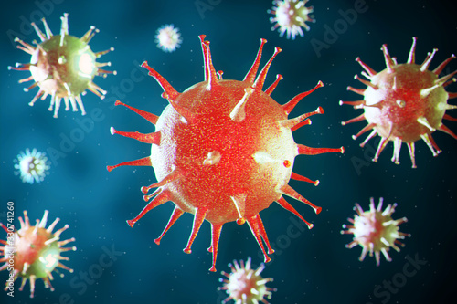 3d medical illustration of deadly Coronavirus