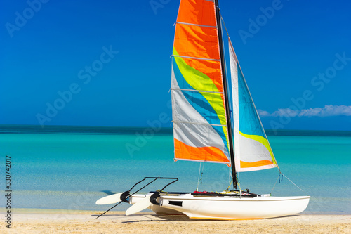 Boat with a sail on the Car...