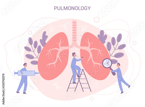 Pulmonology concept. Lungs disease examination and treatment.