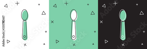 Set Heroin in a spoon icon isolated on white and green, black background. Concept of drug addiction and dependence from the narcotic. Junkie lifestyle. Vector Illustration