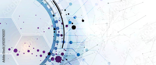 Technology data background, idea of global business solution