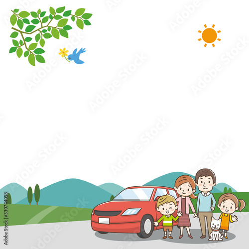 ドライブ　家族