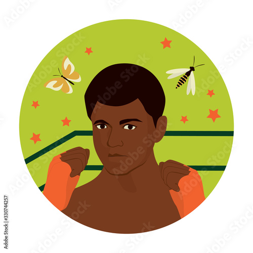 Black history month concept. Famous Afro American