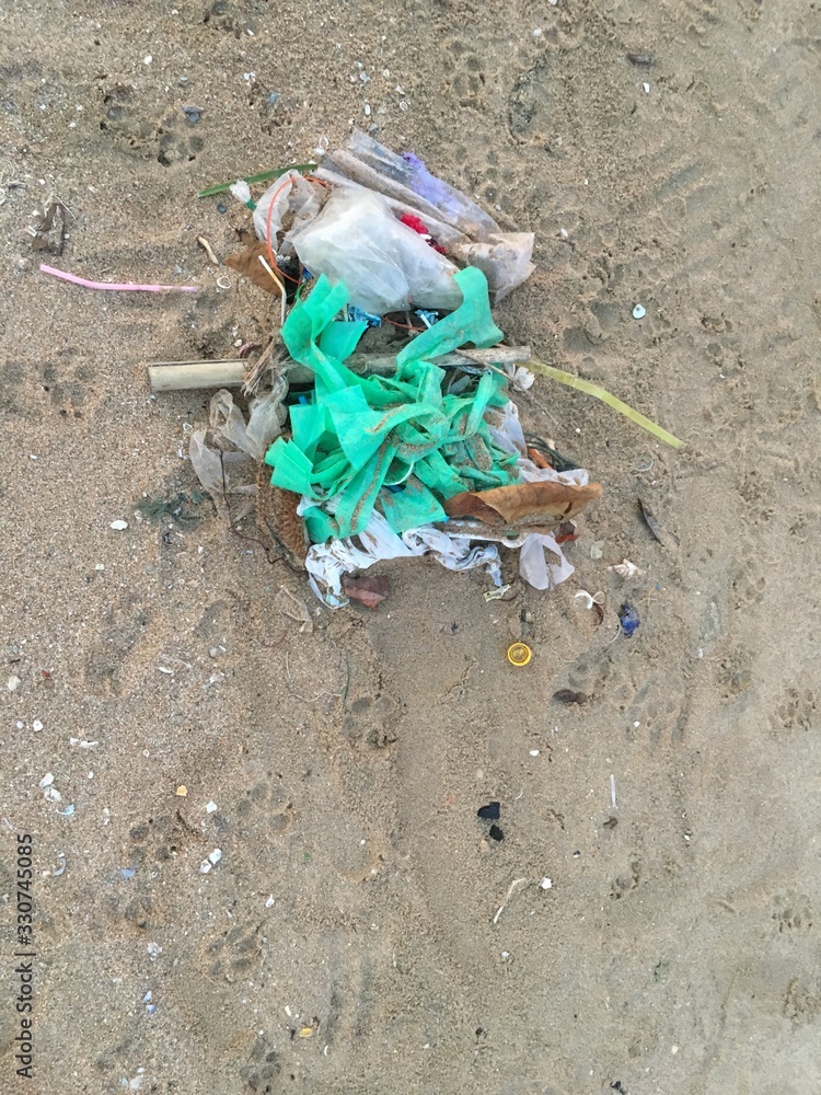 garbage on the beach garbage on the beach