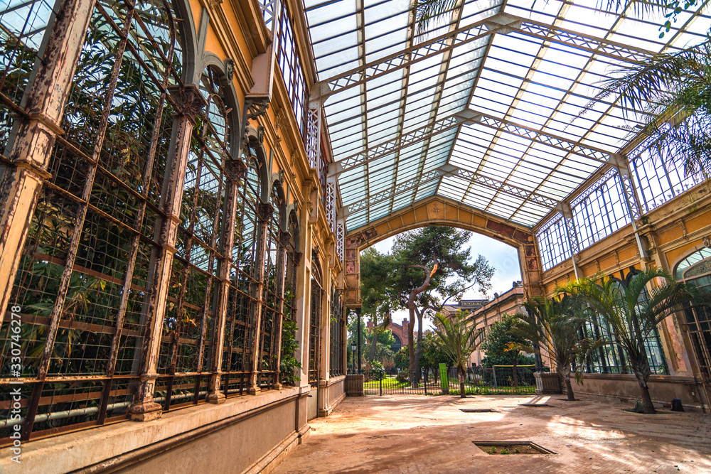 Barcelona, Catalonia, Spain - 11 feb 2020: Garden Fontsere and Mestre in Citadel Park - Parc de la Ciutadella Barcelona, Catalonia, Spain - 11 feb 2020: Garden Fontsere and Mestre in Citadel Park - Parc de la Ciutadella