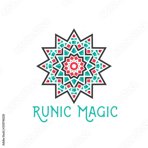 Oriental Geometric Circular Symbol