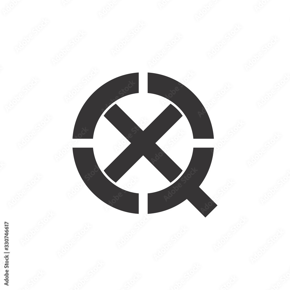 QX letter logo design vector QX letter logo design vector
