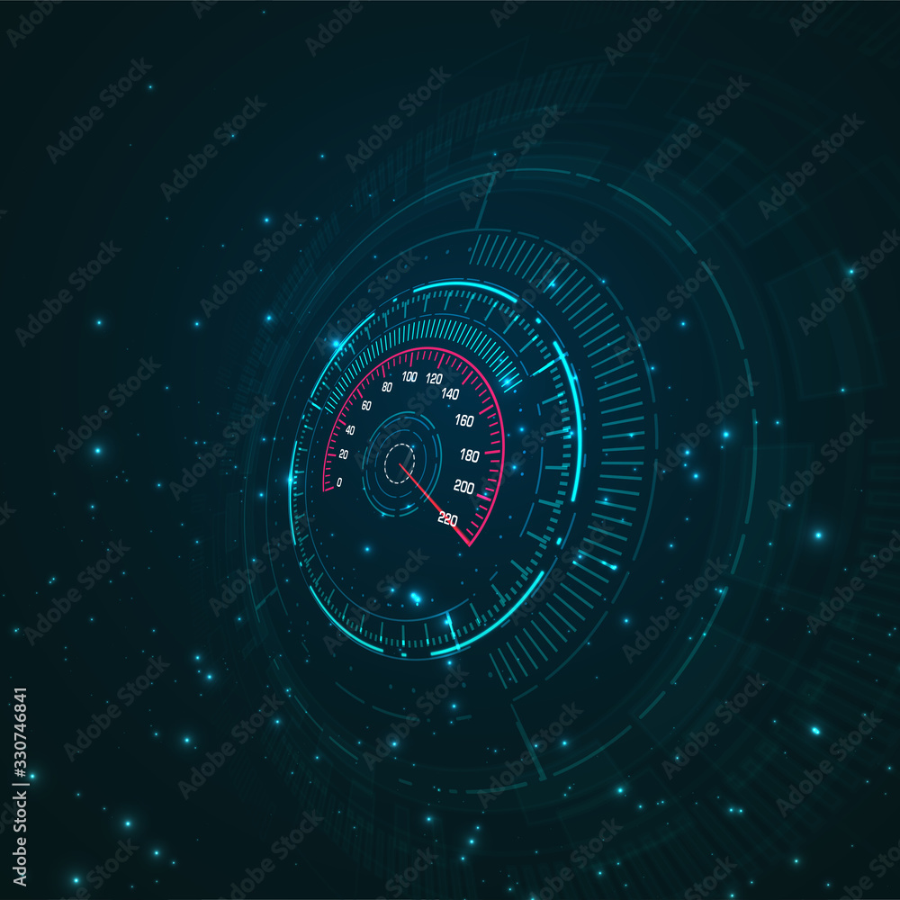 Speed motion background with speedometer car Speed motion background with speedometer car