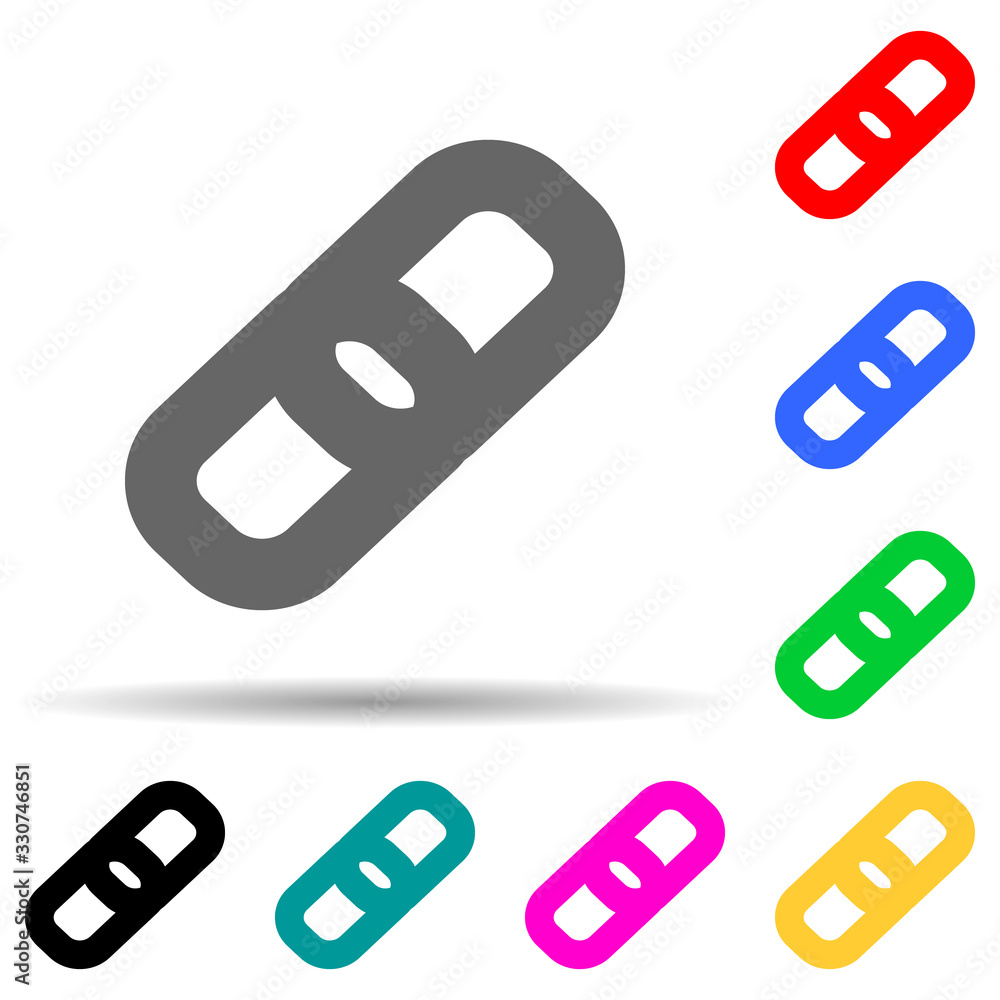 attach sign multi color style icon. Simple thin line, outline vector of web icons for ui and ux, website or mobile application attach sign multi color style icon. Simple thin line, outline vector of web icons for ui and ux, website or mobile application