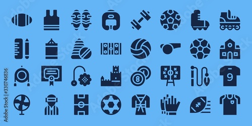 Modern Simple Set of football Vector filled Icons