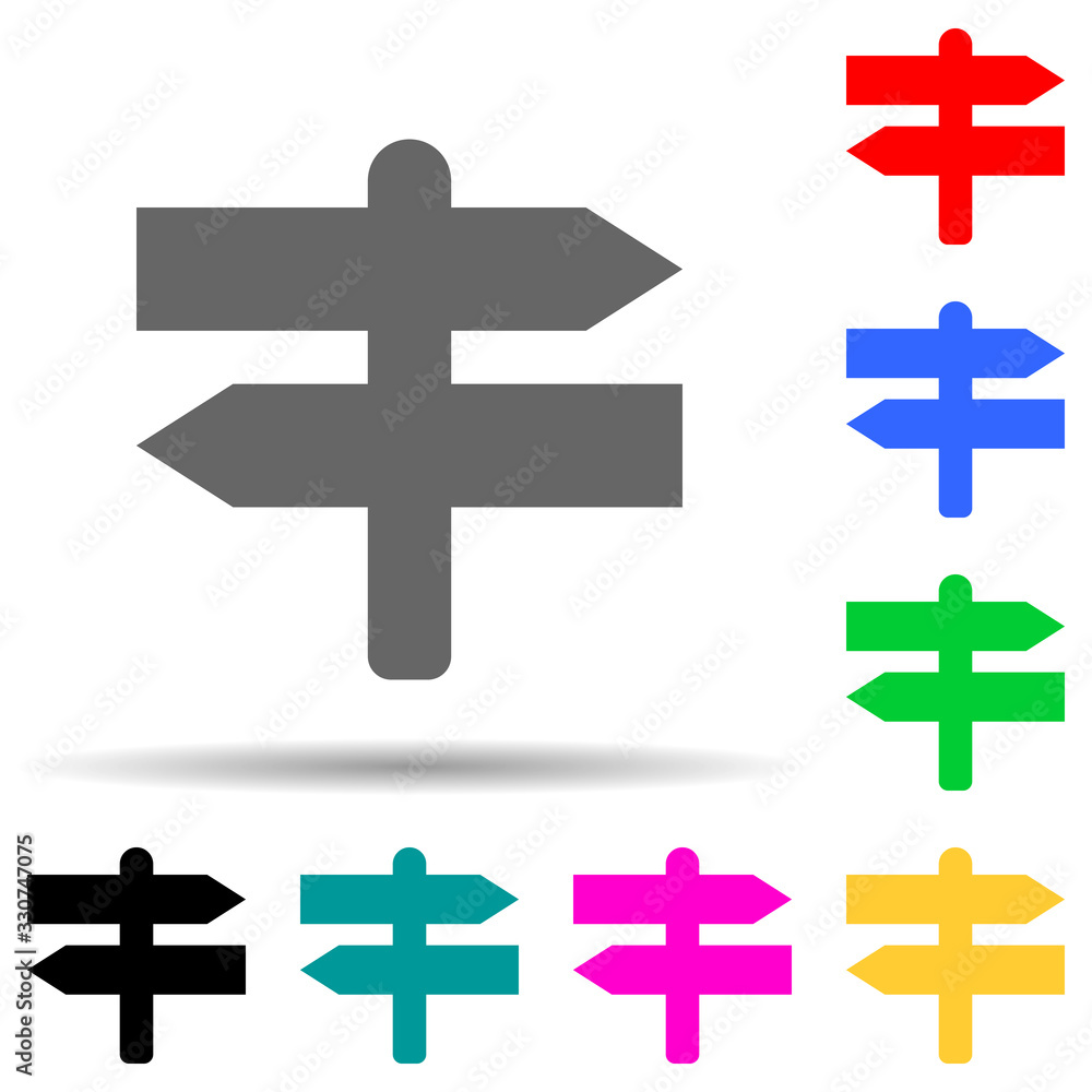 crossroads multi color style icon. Simple thin line, outline vector of web icons for ui and ux, website or mobile application crossroads multi color style icon. Simple thin line, outline vector of web icons for ui and ux, website or mobile application