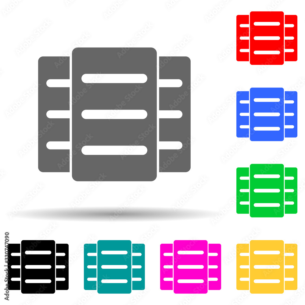 files multi color style icon. Simple thin line, outline vector of web icons for ui and ux, website or mobile application files multi color style icon. Simple thin line, outline vector of web icons for ui and ux, website or mobile application