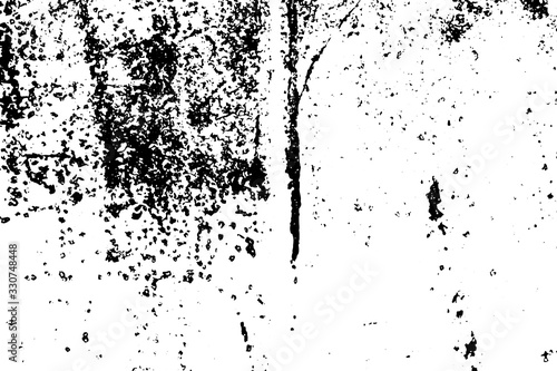 Grunge black and white texture background (Vector). Use for decoration, aging or old layer