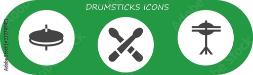 drumsticks icon set