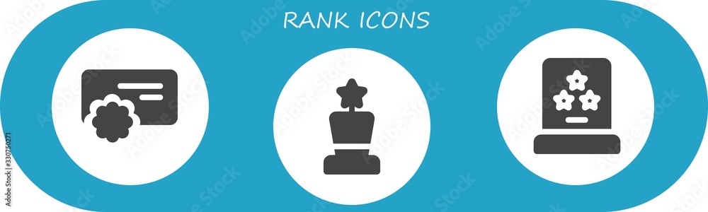 rank icon set