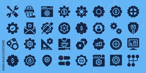 mechanism icon set