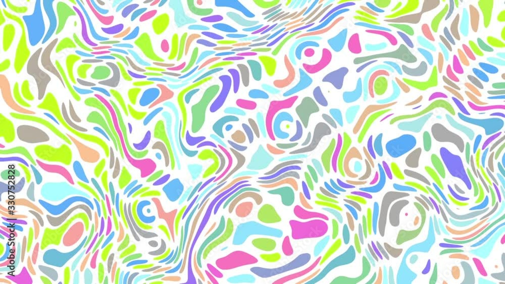 Wavy moving stirring background. Psychedelic moving background. Seamless looping footage. Wavy moving stirring background. Psychedelic moving background. Seamless looping footage.