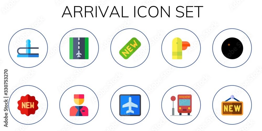 arrival icon set arrival icon set